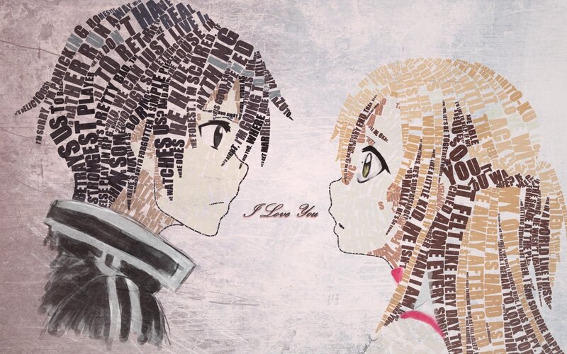 Two Anime Characters — Gray, Romantic