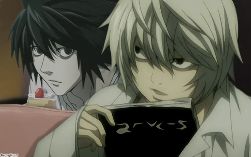 Two Anime Characters — Gray, Serious, Book