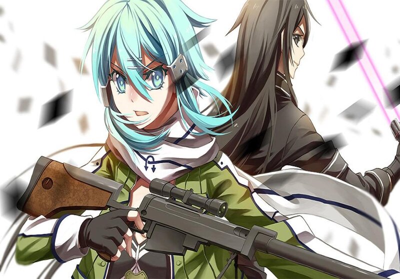 Two Anime Characters — Green, Action
