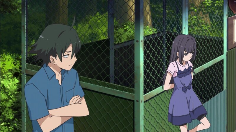 Two Anime Characters — Green, Calm, Afternoon, Fence