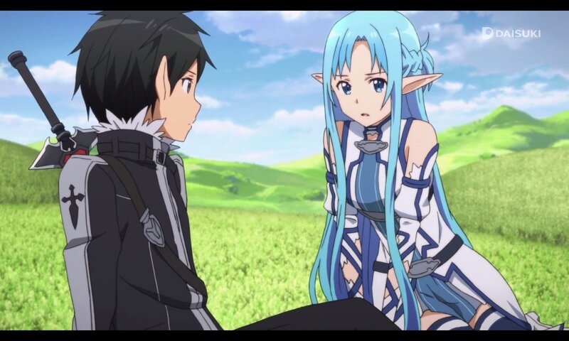 Two Anime Characters — Green, Calm, Afternoon, Sword
