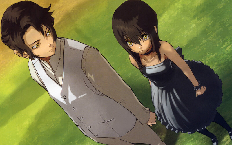 Two Anime Characters — Green, Dramatic, Afternoon, Grass