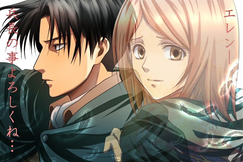 Two Anime Characters — Green, Dramatic, Manga, Text