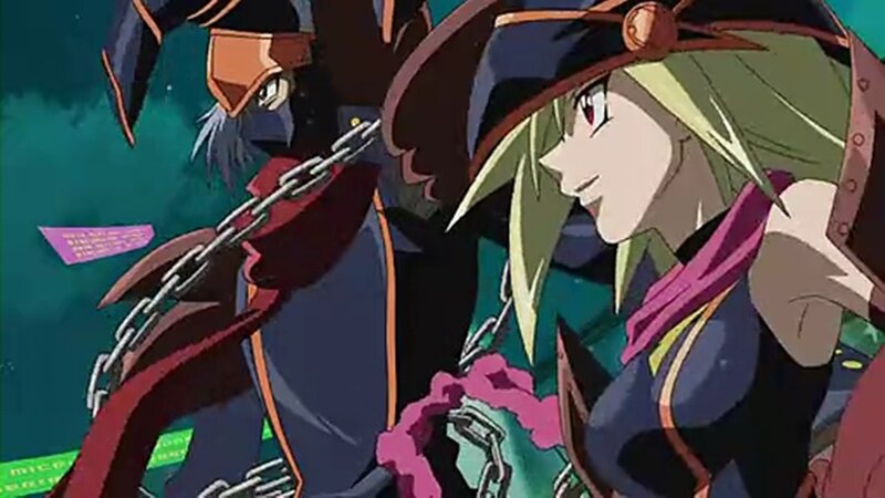 Two Anime Characters — Green, Dramatic, Night, Chains