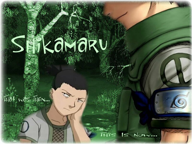Two Anime Characters — Green, Dramatic, Night, Tree
