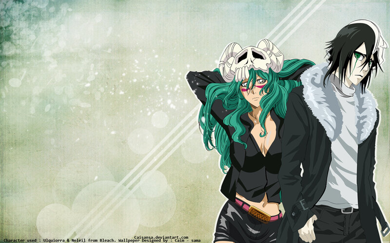 Two Anime Characters — Green, Dramatic, Skull Hat