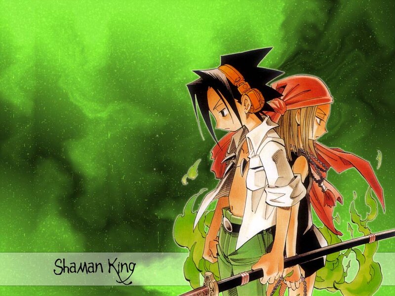 Two Anime Characters — Green, Dramatic, Sword, Headphones