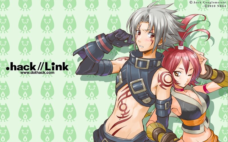 Two Anime Characters — Green, Dynamic