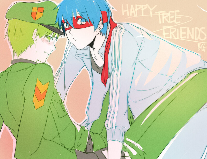 Two Anime Characters — Green, Intimate