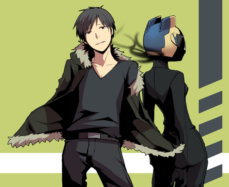 Two Anime Characters — Green, Neutral, Anime Art