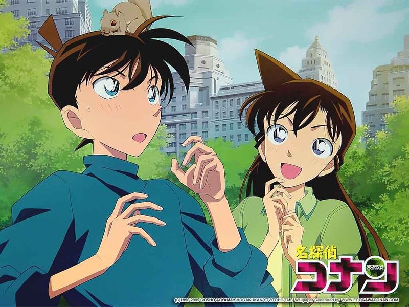 Two Anime Characters — Green, Playful, Afternoon