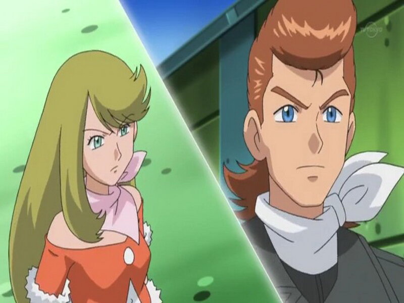 Two Anime Characters — Green, Serious, Afternoon