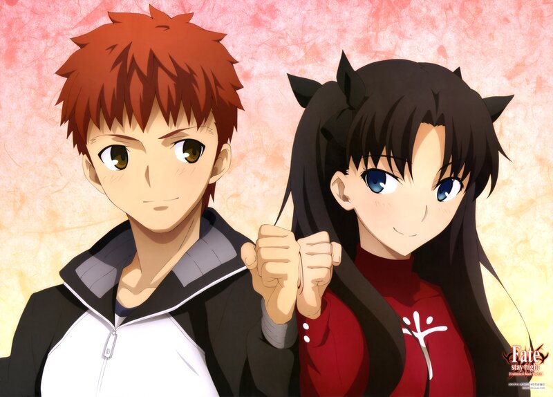 Two Anime Characters Holding Hands — Black