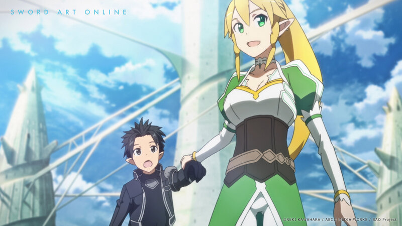 Two Anime Characters Holding Hands — Blue, Bright