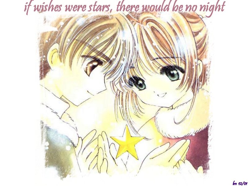 Two Anime Characters Holding Star