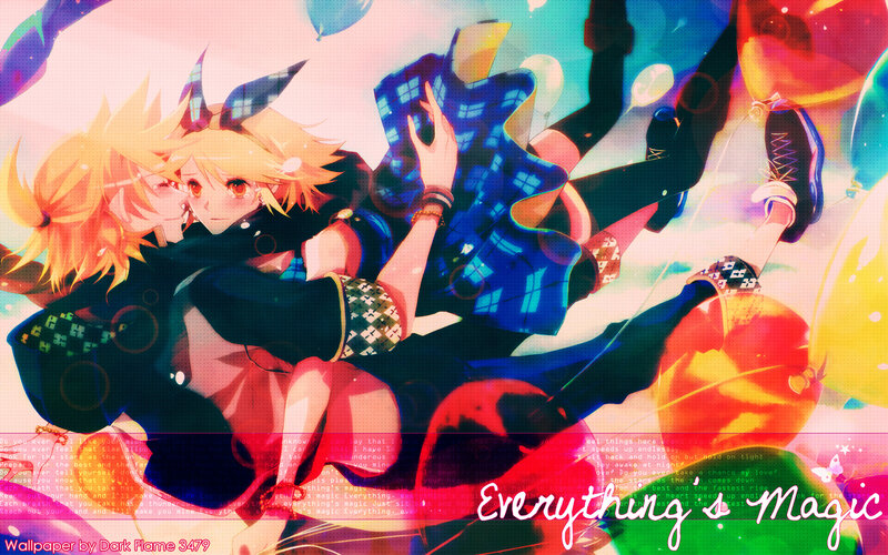 Two Anime Characters Hugging — Blue, Joyful