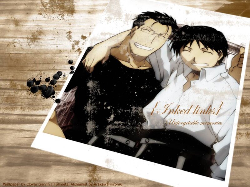 Two Anime Characters Hugging — Brown, Nostalgic, Photograph