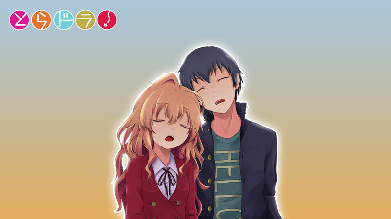 Two Anime Characters Hugging — Orange, Calm