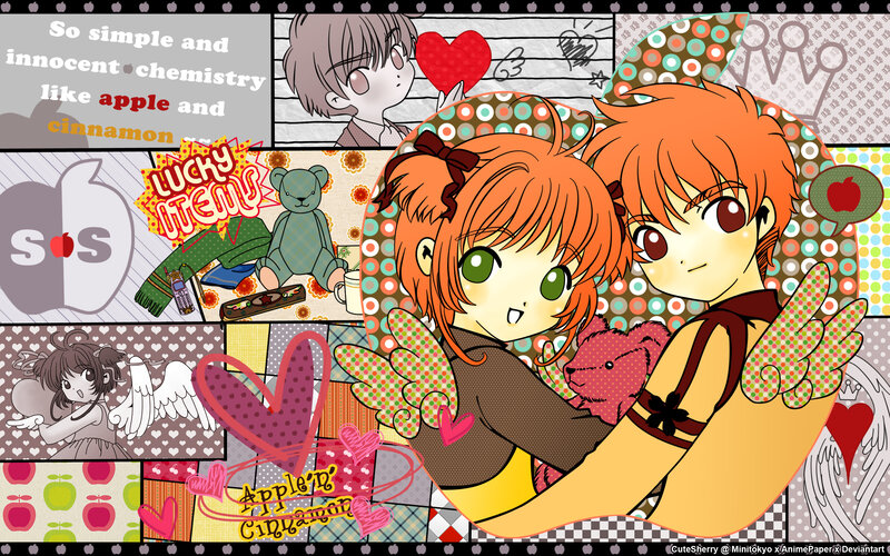 Two Anime Characters Hugging — Orange, Cheerful