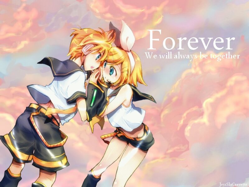 Two Anime Characters Hugging — Pink