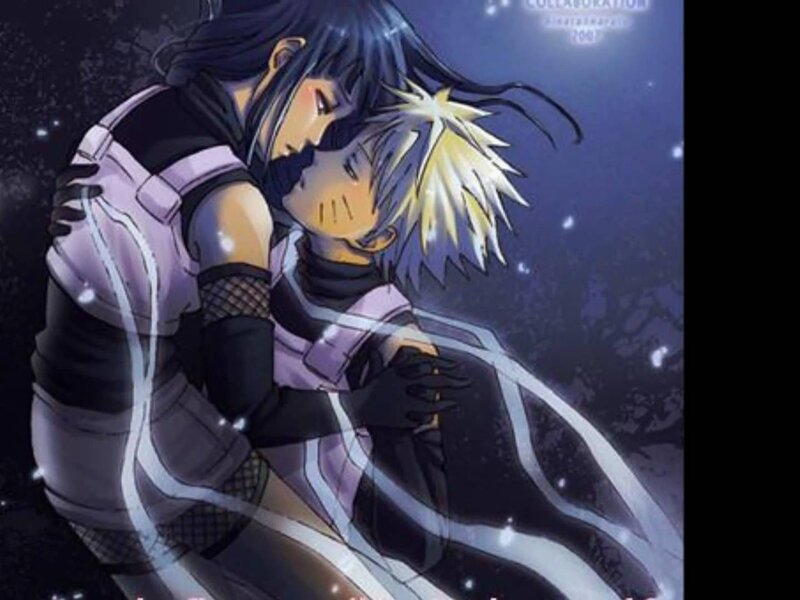 Two Anime Characters Hugging — Purple, Romantic, Night, Hug
