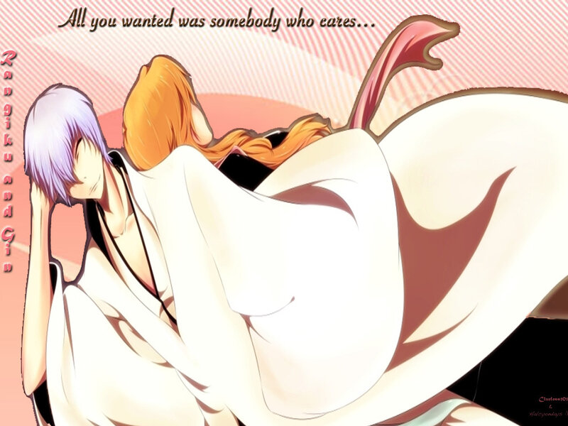 Two Anime Characters Hugging — White, Intimate