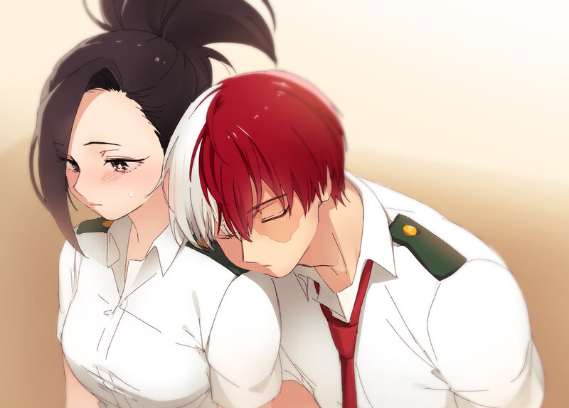 Two Anime Characters Hugging — White, Tender