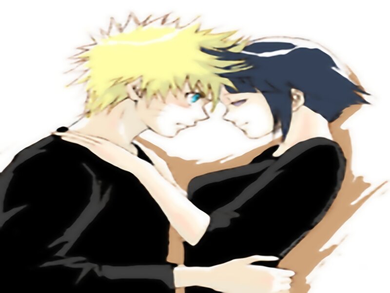 Two Anime Characters Hugging — Yellow, Intimate