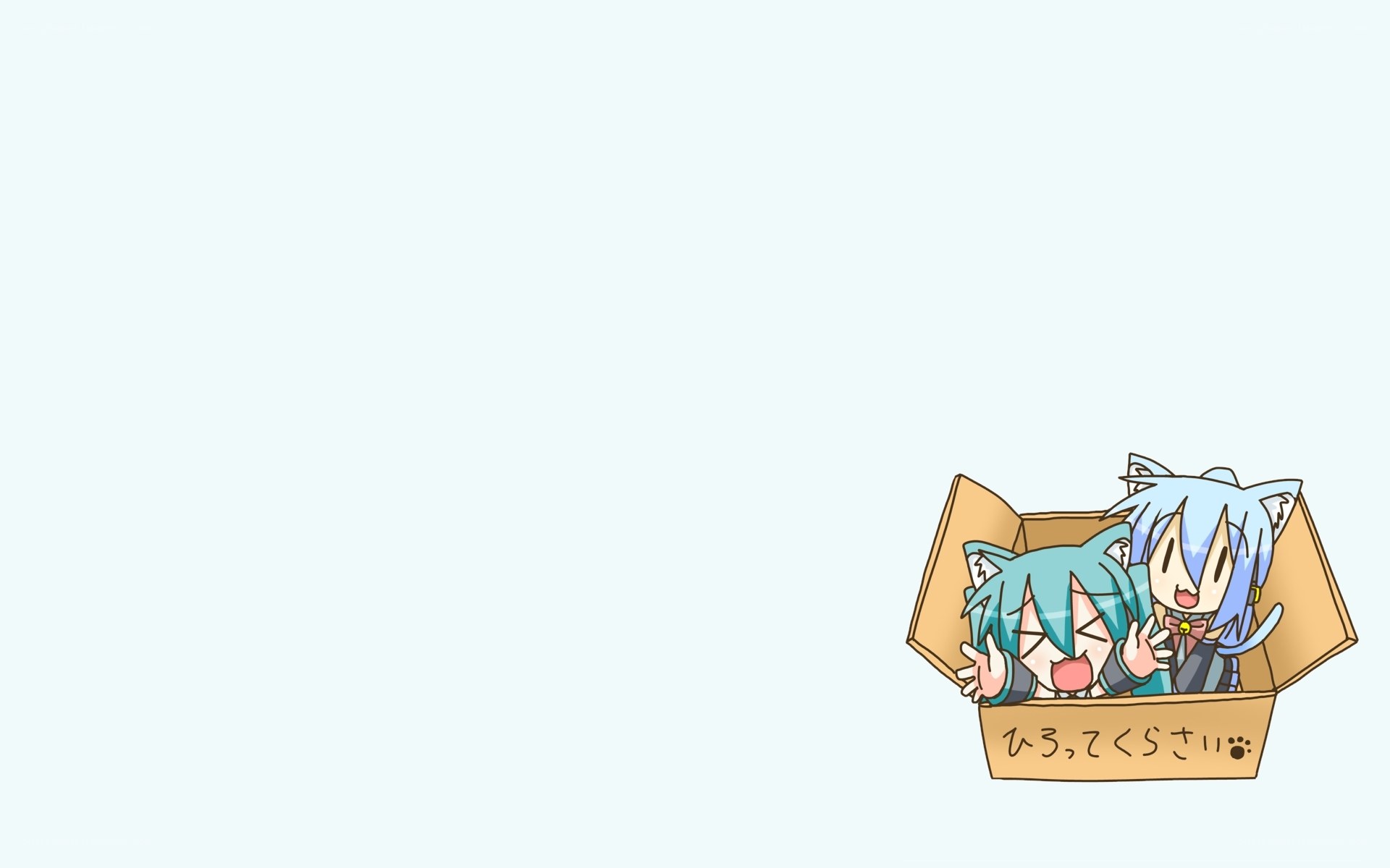 two anime characters in a box