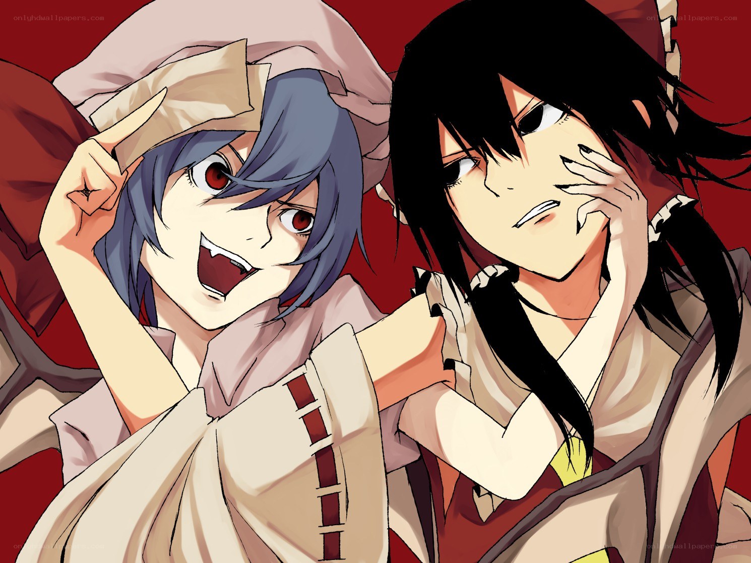 Two anime characters in a close-up