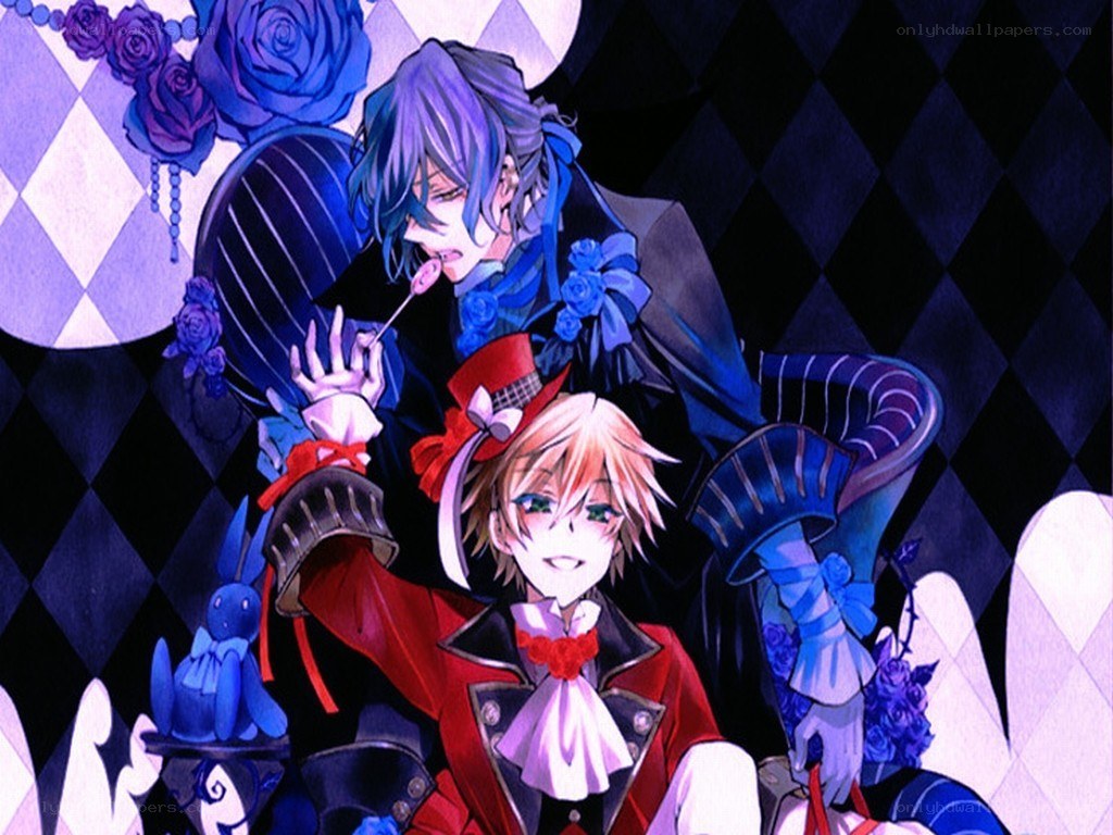 two anime characters in a dark room