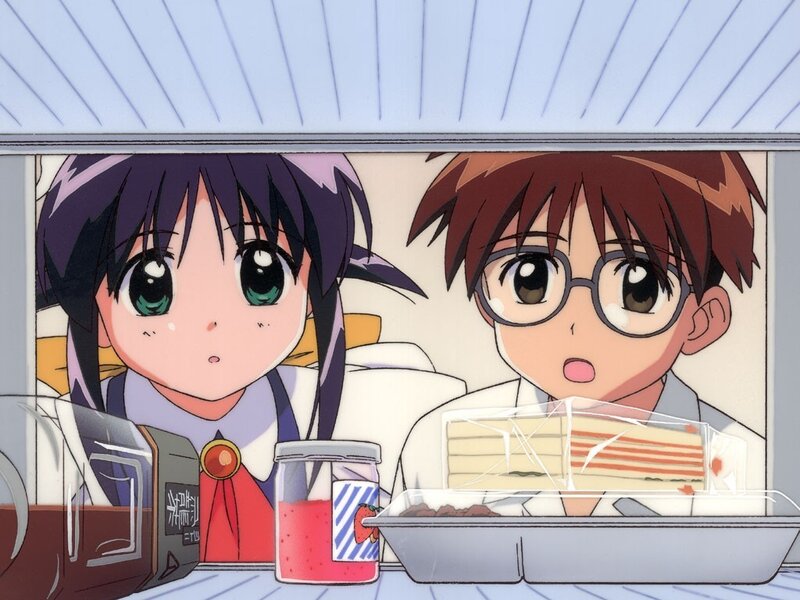 Two anime characters in a fridge