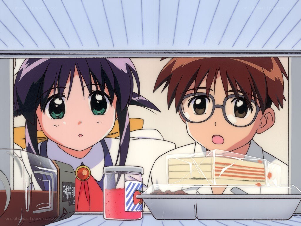 Two anime characters in a fridge