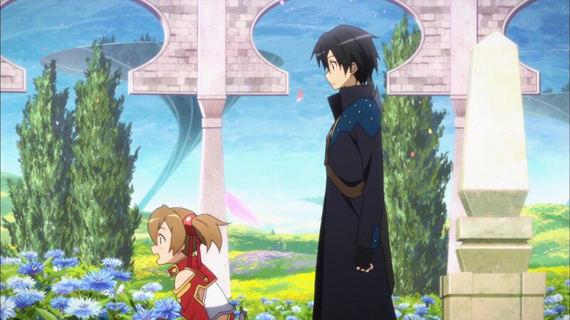 Two Anime Characters in a Garden