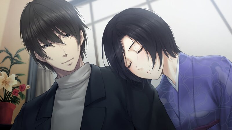Two anime characters in a quiet moment