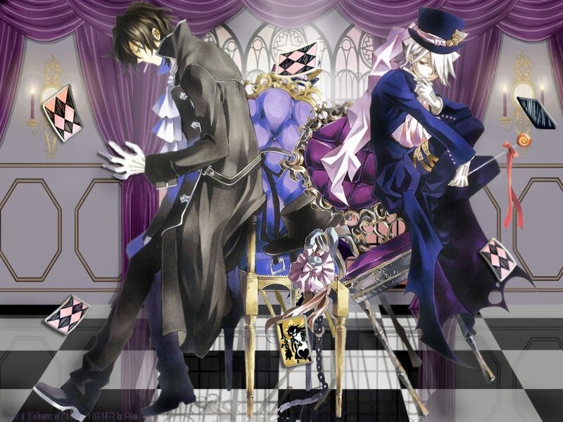 Two Anime Characters in a Room — Purple, Dramatic
