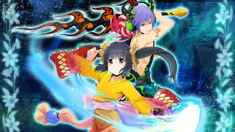 Two Anime Characters in Action — Blue, Dramatic, Night