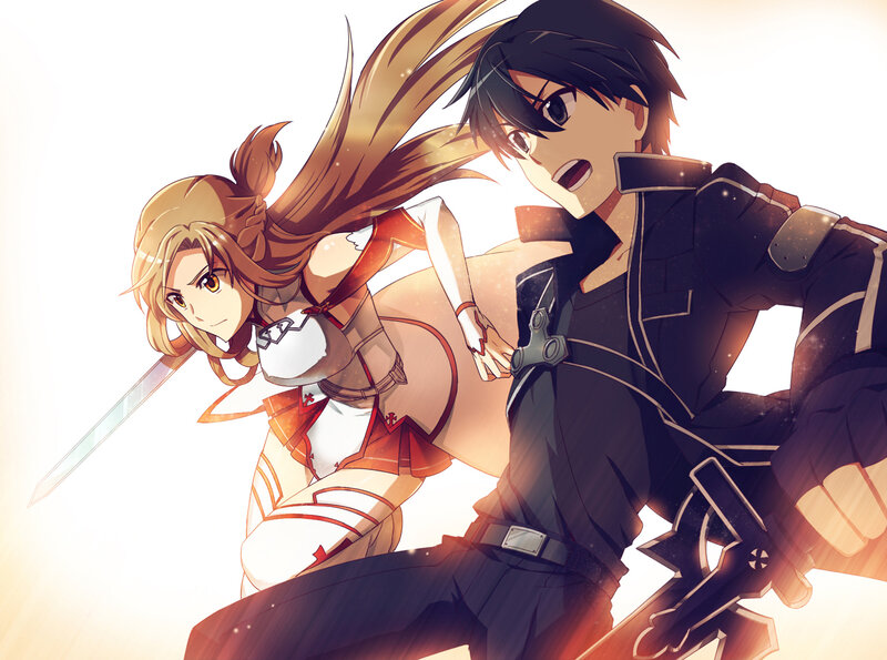 Two Anime Characters in Action — Orange, Dramatic