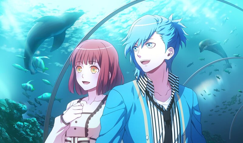 Two Anime Characters in Aquarium