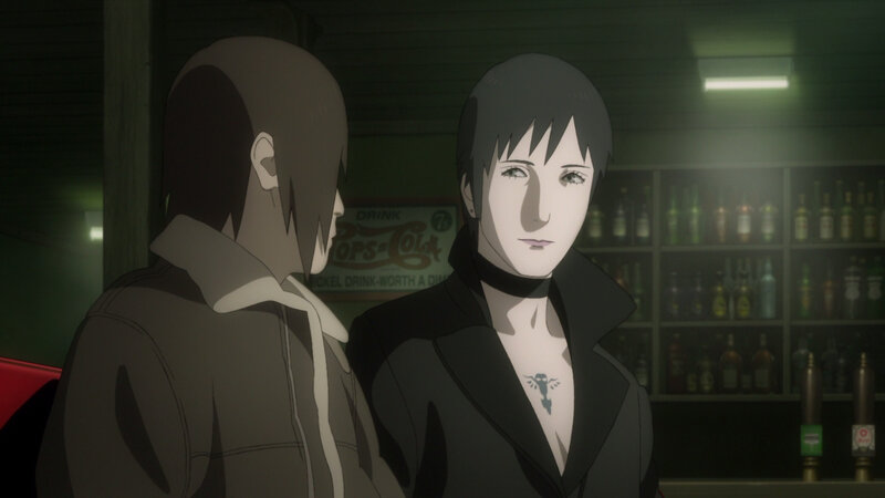 Two Anime Characters in Bar