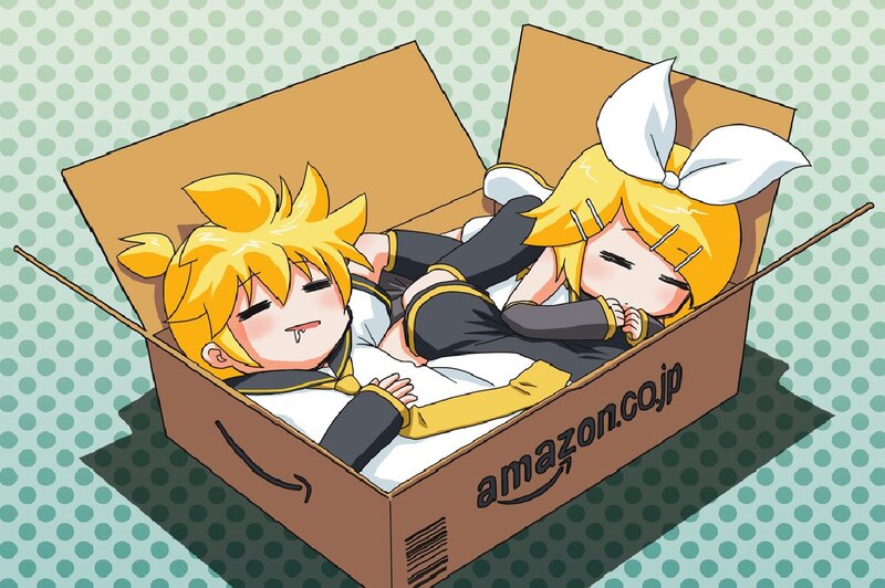 Two Anime Characters in Box