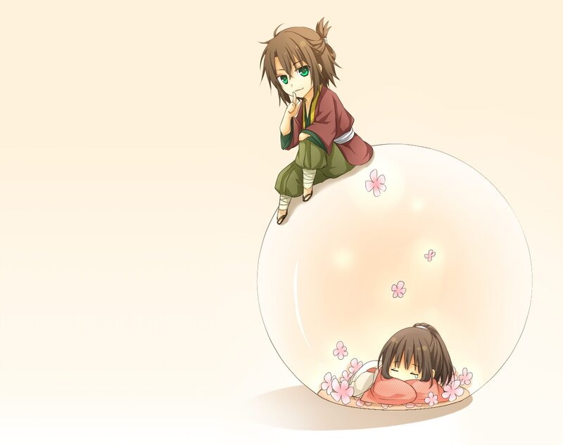 Two Anime Characters in Bubble