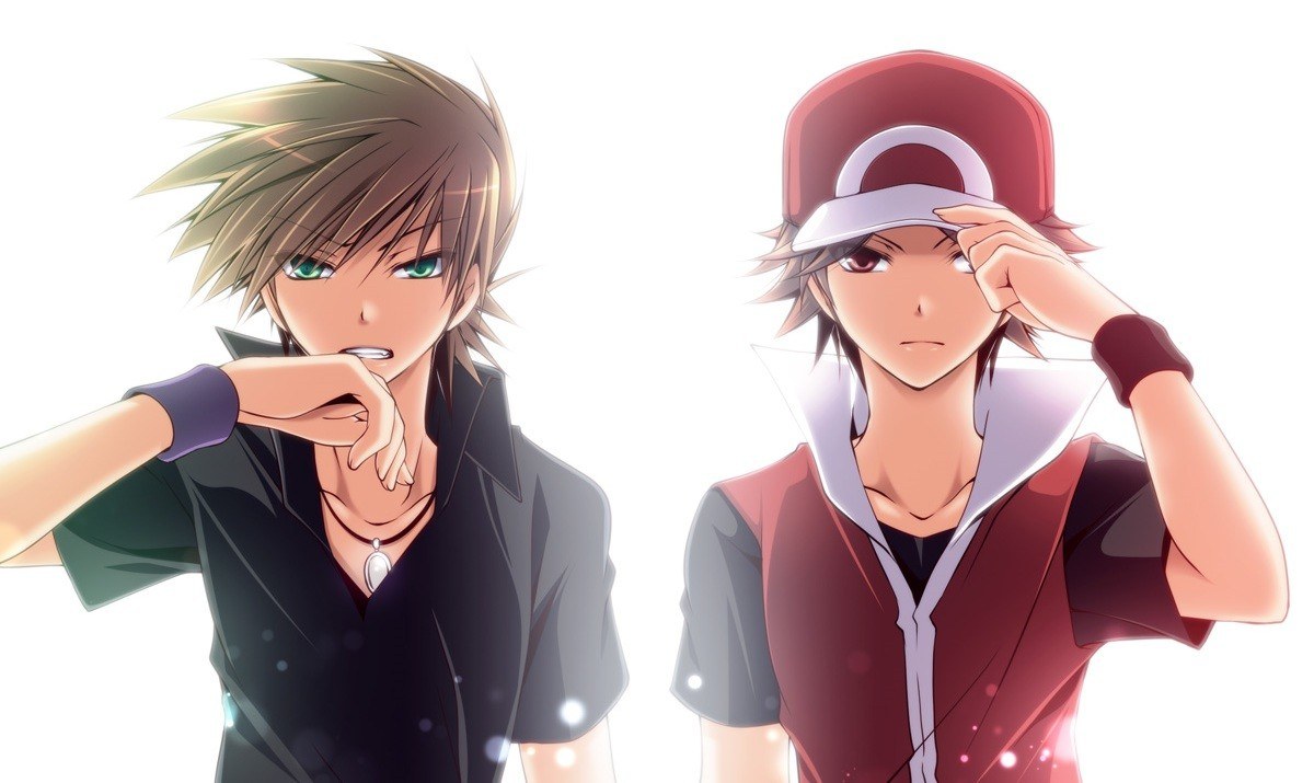 two anime characters in casual wear