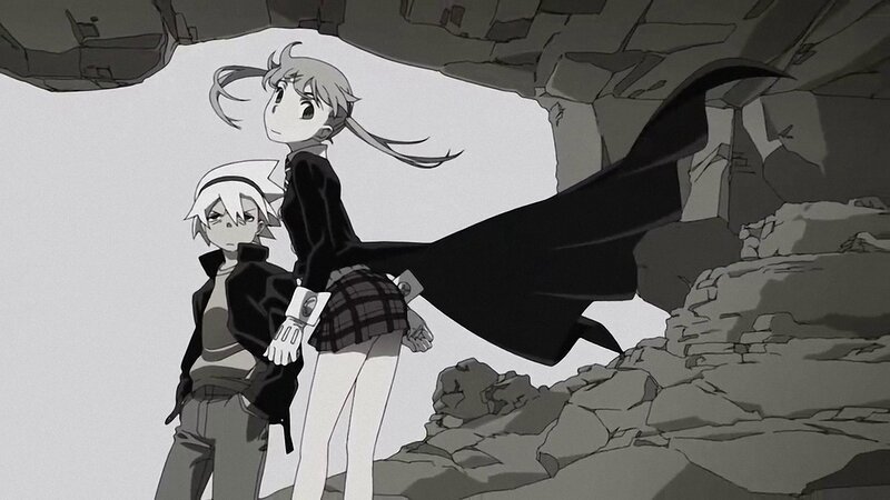 Two Anime Characters in Cave
