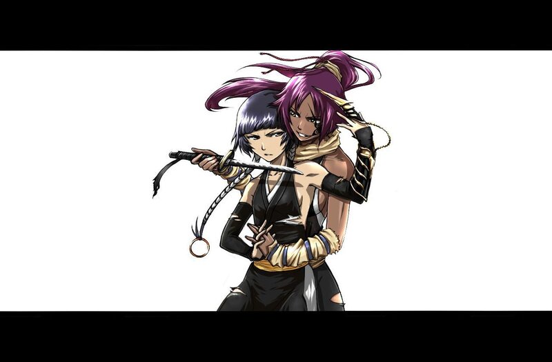 Two Anime Characters in Combat — Purple, Dramatic