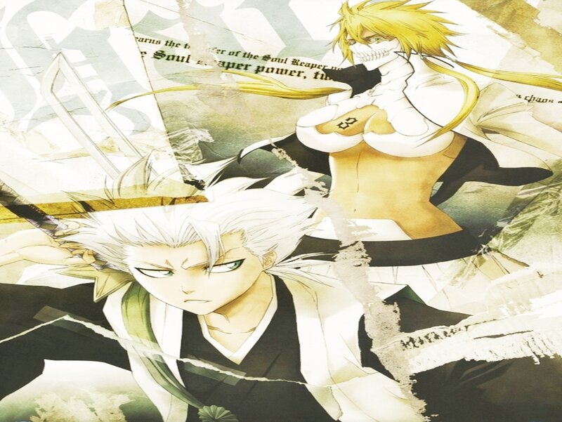 Two Anime Characters in Combat — White