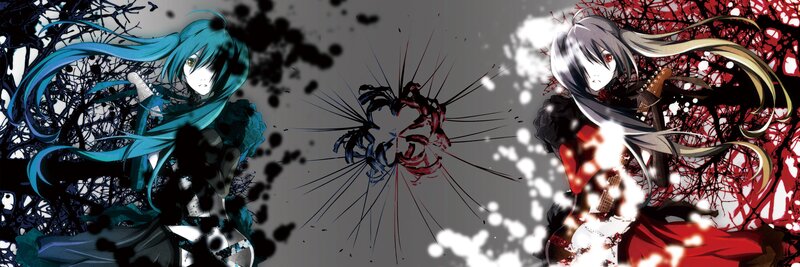 Two anime characters in conflict