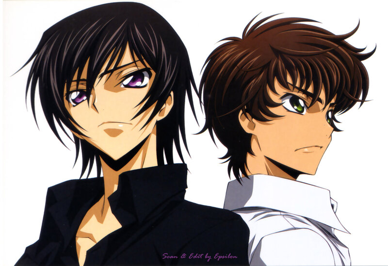 two anime characters in contrast