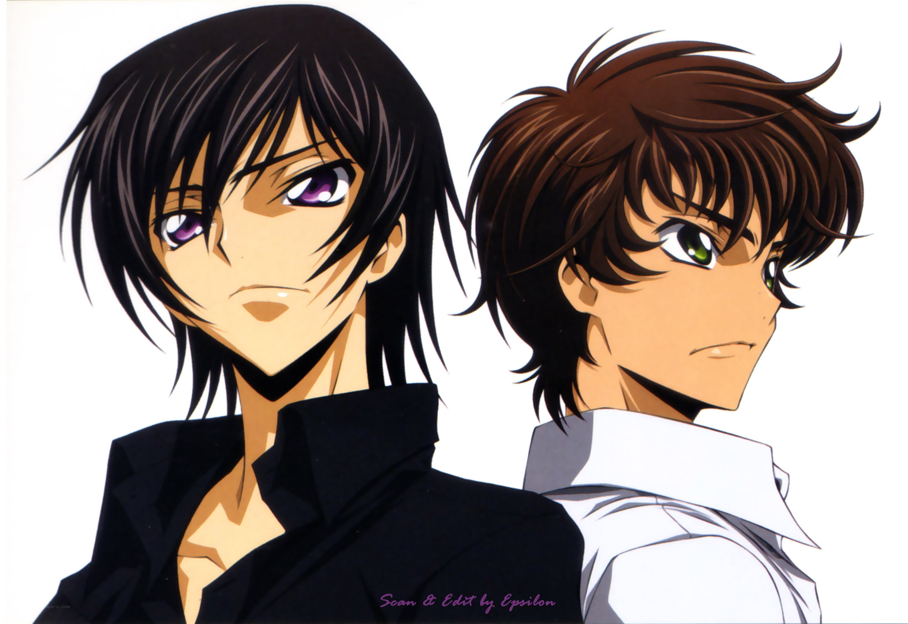 two anime characters in contrast