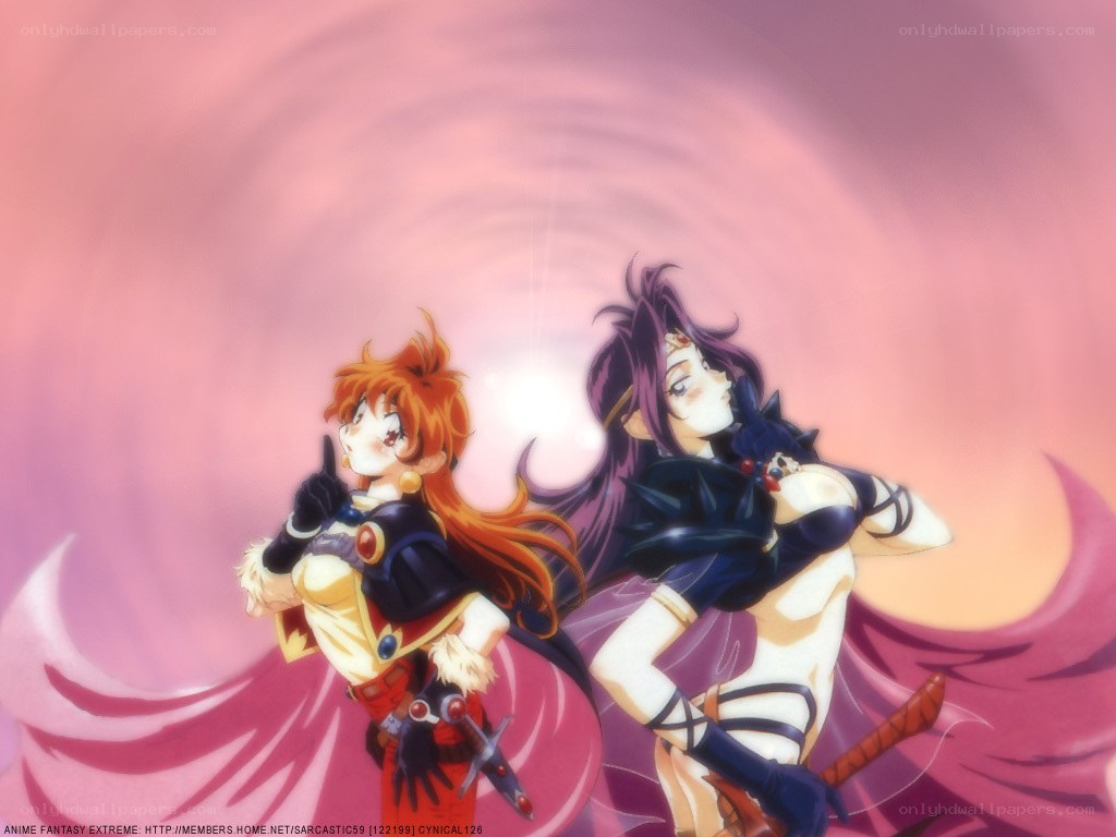 Two anime characters in fantasy attire